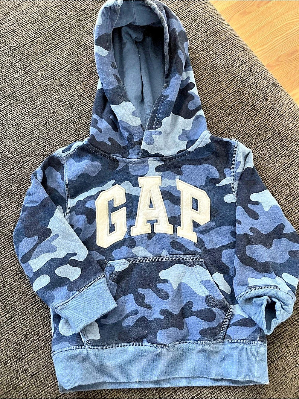 Gap Baby Gap Blue Camo Logo Hoodie Boys 4T